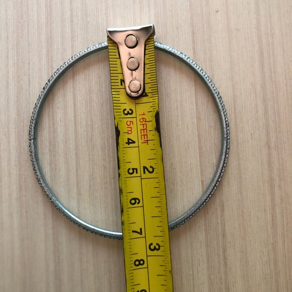 Bangle Metal Bracelets Vintage Metallic Blue, Black, Silver   Size Small - Picture 9 of 11